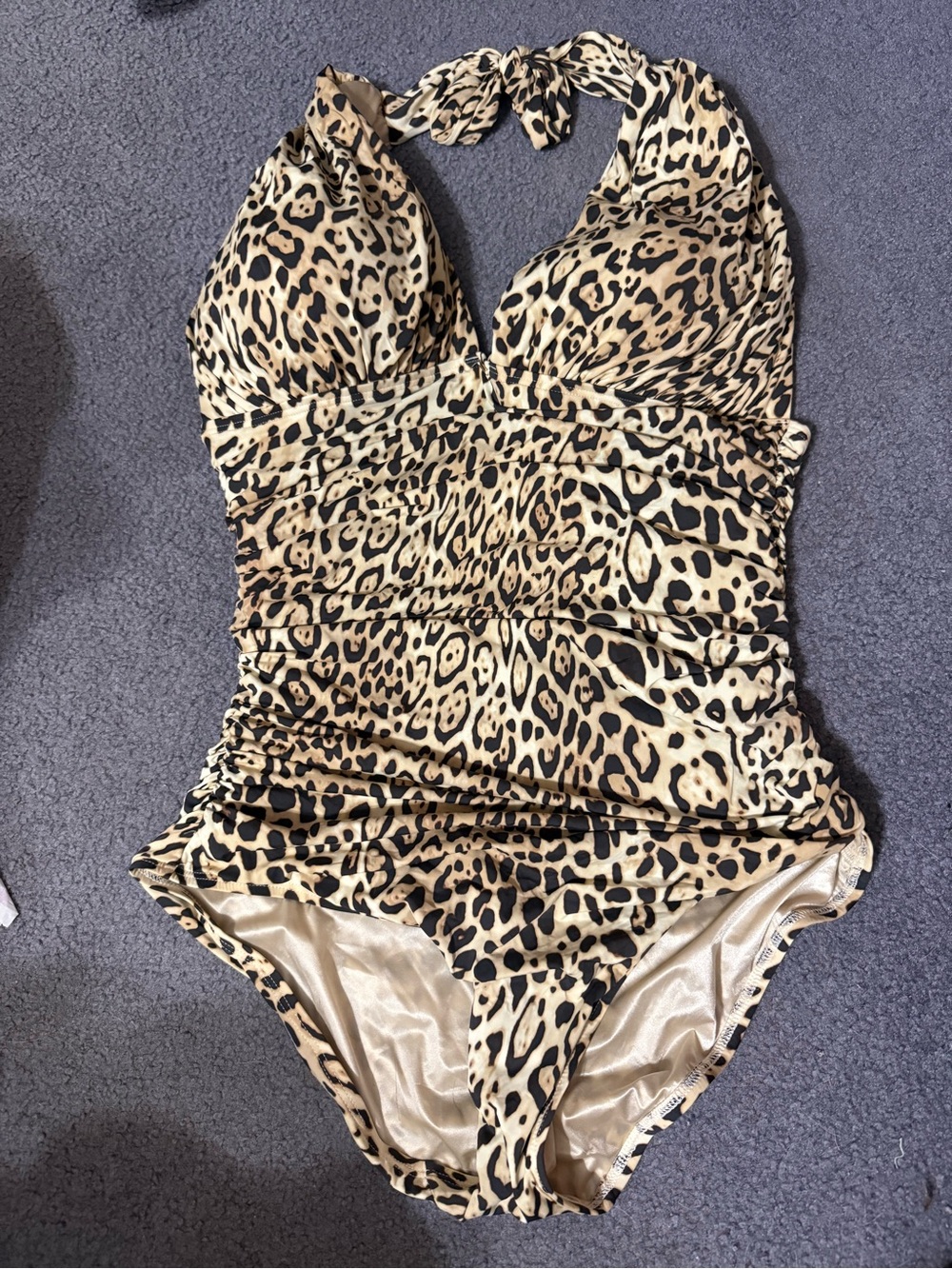 Victoria's Secret Leopard Print Swimsuit - Tan & Black